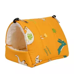 Casa de hamster, camas e casas quentes e macias, gaiola de roedores, rede impressa para ratos, algodão, cobaia, acessórios, animais pequenos na internet