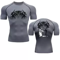 Y2K-Men's Bodybuilding Esporte T-Shirt, Corrida Camisa Secagem Rápida, Tops de Compressão de Manga Longa, Ginásio Camiseta, Fitness Rashgard Apertado