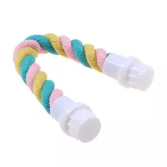 Papagaio pássaro em pé brinquedos corda de algodão brinquedo colorido mastigar poleiros para pássaro balanço arnês gaiola brinquedo para animais de estimação papagaio escalada brinquedos - Wolf Magazine