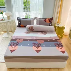Lençol equipado 100% poliéster com elástico para colchão, lençol com quatro cantos, sem fronhas, novo produto, 1 conjunto - comprar online