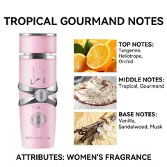 Perfume de longa duração Gourmand Fragrância para Mulheres, Eau de Parfum Spray, Presente de Perfumes Árabes, Amber Vanilla Yara, 8.4FL.OZ, 250ml - comprar online