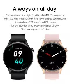 Smartwatch True AMOLED para mulheres, tela feminina, sempre mostrar a hora, 466x466 HD, rastreador de saúde, chamadas de voz, smartwatch para Xiaomi, 2024