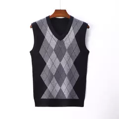 Suéter de malha sem mangas masculino, colete jacquard casual para negócios, plus size 6XL 7XL 8XL, primavera e outono 2022