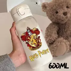 Harry potter palha copo de água 600/400ml crianças beber portátil plástico transparente grande capacidade esporte garrafa de água presentes na internet