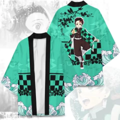 Imagem do Personagem de anime japonês impresso quimono cardigan masculino feminino verão borboleta kochou shinobu impresso traje tradicional japonês