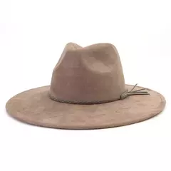 Chapéu Fedora de camurça para homens e mulheres, chapéu de feltro, Fedora clássico, chapéu de igreja, jazz, outono, inverno, 9,5 cm