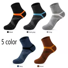 Meias esportivas pretas masculinas, casual, macia, correndo, verão, absorvem o suor, respirável, meia masculina, alta qualidade, 3 pares - loja online