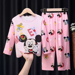 Conjunto de pijamas de manga comprida infantil, Winnie the Pooh Desenhos animados, Mickey e Minnie, menino e menina - comprar online