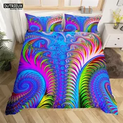 Psicodélico Impressão Digital Conjunto de cama para adultos, 3D Capa de edredão, microfibra, solteiro, rainha, rei, gêmeo, tamanho completo na internet