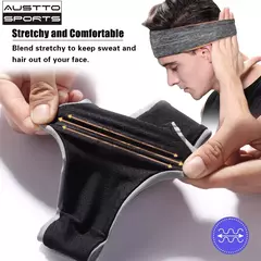 Austto Sports Headband para homens e mulheres, Slim Workout Sweatband, Running System, Outdoor, Cooling - Wolf Magazine