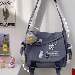 Bolsa Crossbody Japonesa de Grande Capacidade para Mulheres, Bolsas de Nylon, Ombro, Workwear Retro, Carteiro Bolsas na internet