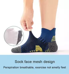 Meias esportivas de fitness profissional para homens e mulheres, fundo de toalha, antiderrapante, corrida, basquete, treinamento, secagem rápida, 5 pares - comprar online