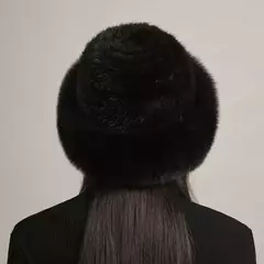 Chapéu de pele de vison genuíno para mulheres gorro de malha natural de luxo chapéu de malha artesanal pele de raposa real moda inverno quente, novo na internet