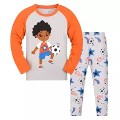 Conjunto de pijamas de manga comprida para meninos, pijamas infantis para crianças, inverno, tamanho 2 a 9 anos - comprar online