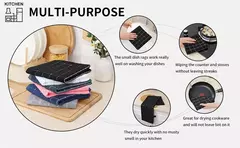 Homaxy-Absorbent Kitchen Dishcloth, Panos Ultra Macios, Toalhas de Secagem à Mão, Ferramentas de Limpeza Doméstica, 100% Algodão, 4 Pcs, 6Pcs na internet