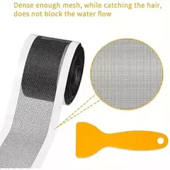 Auto-adesivo dreno de piso adesivos, Cutable chuveiro dreno, malha descartável, pia filtro filtro para banheiro, cabelo catcher, 5-100m na internet