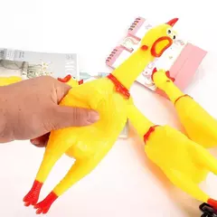 Brinquedos engraçados de frango gritando, som de espremedor, moagem de dentes, adequados para cães pequenos a médios, produtos para animais de estimação, suprimentos para casa