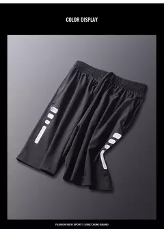SONECHOKI-Shorts De Corrida Respiráveis Para Homens, Impressão Listrada, Shorts De Ginástica Soltos De Basquete Esportivo, Treinamento Fitness, Fundo De Treino na internet