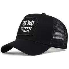 Homens e mulheres Sorridente Rosto Bordado Baseball Mesh Cap, Adulto Chapéu de Caminhão, Outdoor Casual Sun Caps, Ajustável Sports Golf Hat, Dentes - comprar online