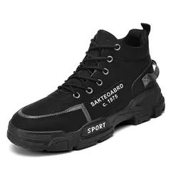 Bota de pelúcia masculina, com renda, antiderrapante, tornozelo, casual, ao ar livre, tênis masculinos, quente, inverno, moda, novo - Wolf Magazine