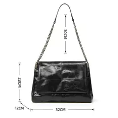 Imagem do Pu Bolsa de Ombro de Couro para Mulheres, Messenger Bags, Crossbody Bag, Grande Capacidade, Alta Qualidade, Luxo, Designer, Senhoras, Feminino, Moda, Novo