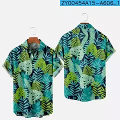 Moda masculina verão t-shirts havaiano impressão 3d aconchegante casual um botão camisas de manga curta praia camisas de grandes dimensões - loja online