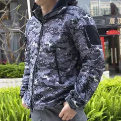Jaquetas de caminhada de lã camuflada para homens, blusão masculino, roupas táticas, outono, 2024