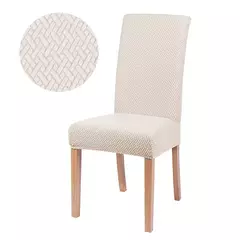 Imagem do Elastic sala de jantar cadeira cobrir, Slipcover Jacquard grosso, estiramento, cozinha, hotel, banquete de casamento