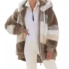 Imagem do Casaco de capuz extragrande feminino com bolsos macios, streetwear quente, casaco solto, Lady Outerwear, outono, inverno, novo, 2023