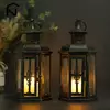 Castiçal nórdico vintage para decoração de casa, lanterna suspensa estética, lanterna de ferro, velas pretas, decoração do quarto do casamento