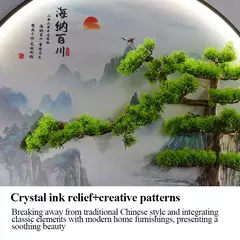 TINNY-Chinês Criativo Paisagem Mural Candeeiro, Imagem Moderna Luz de Parede, Lâmpada LED para Casa, Sala, Estudo, Decoração Do Quarto - comprar online