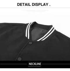Patches masculinos jaqueta bomber bloco de cores varsity beisebol outerwear casual solto primavera e outono confortável casacos unissex 24h enviado - loja online