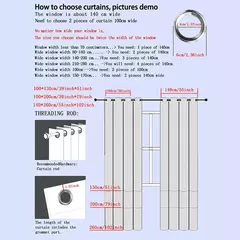Cortinas blackout para sala de estar, 1 Painel Moder, Cortina do quarto, persianas grossas, cortinas porta, alto brilho, 90%