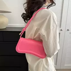 Bolsa PU popular para mulheres, bolsas femininas, axila de lazer, sacola de ombro, bolsa axila, nova moda na internet
