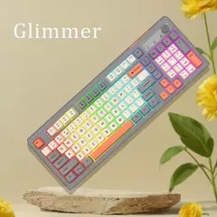 K-snake k98 bluetooth sem fio teclado de modo duplo rgb teclado de escritório mudo sensação mecânica carregamento desktop computador portátil