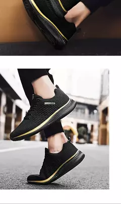 Tênis casuais masculinos tênis de corrida masculino rendas-up leve confortável respirável tamanho grande 46 sapatos de caminhada atléticos para homem - Wolf Magazine