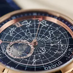 Oblvlo-relógio mecânico automático masculino, relógio impermeável, pulseira de couro, estrela de terra luminosa, prenda casual, moda simples, GC na internet