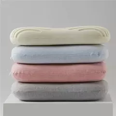 Travesseiro de látex natural com capa de algodão, macio, sem pressão, suporte para alívio da dor no pescoço, travesseiro de cama para costas laterais e estômago - comprar online