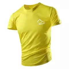 Camiseta casual com gola redonda masculina, manga curta solta, confortável, top de secagem rápida, estilo esportivo ao ar livre, moda quatro estações - Wolf Magazine