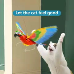Imagem do Simulação Pássaro Interativo Gato Brinquedos Elétricos Pendurados Águia Flying Bird Cat Teasering Play Cat Stick Scratch Rope Pet Toys