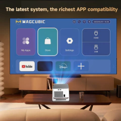 Magcubic android 14 900ansi projetor foco automático nativo 1080p suporte 8k com wifi6 bt5.4 2 + 16g filme portátil ao ar livre hy350max - Wolf Magazine