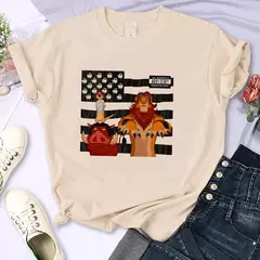 T-shirt do Rei Leão Disney para mulheres, top Kawaii engraçado, camiseta Harajuku, roupas femininas, Hakuna Matata, anos 90