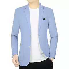 Blazers de negócios finos e respiráveis masculinos, casacos casuais, jaquetas de secagem rápida masculinas, alta qualidade, 4XL, verão, novo - loja online