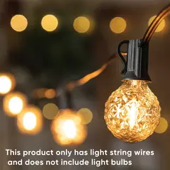 Impermeável String Light com Cabo Elétrico, E12 Sockets, C7 Base, UE 220V, EUA 110V, Hold Lâmpada, Conectável, Casamento, Decoração de Natal - Wolf Magazine
