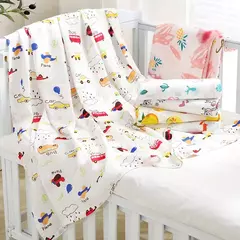 Bebê recém-nascido Swaddle Blanket, Algodão De Musselina De Duas Camadas, Gaze De Banho Infantil, Envoltório Infantil, Capa Do Carrinho, Macio, 110x120cm - loja online
