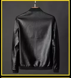 Jaqueta de couro PU masculina, jaqueta de motociclista preta, jaqueta de beisebol, moda casual, bombardeiro masculino, plus size, 7XL, novo, 2023 - Wolf Magazine