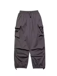 Y2k pára-quedas calças pretas mulheres hippie streetwear bolsos grandes calças de carga harajuku perna larga baggy sweatpants - comprar online