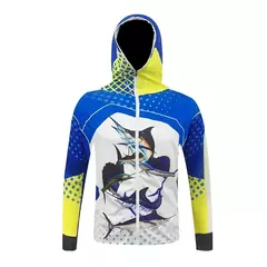 Camisas de pesca masculinas com capuz longo, jaqueta UV respirável, camiseta ao ar livre, zíper completo, upf 50, verão unissex - comprar online