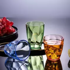 Óculos de plástico inquebráveis, copos de água, reutilizáveis, suco de frutas cerveja Champagne Cup for Bar, inquebrável, 390ml