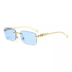 Óculos de sol sem aro vintage Leopard Head para homens e mulheres, óculos sem moldura, tons retangulares, nova moda - Wolf Magazine